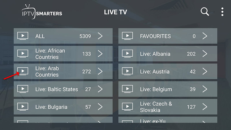 Selecting a channel group